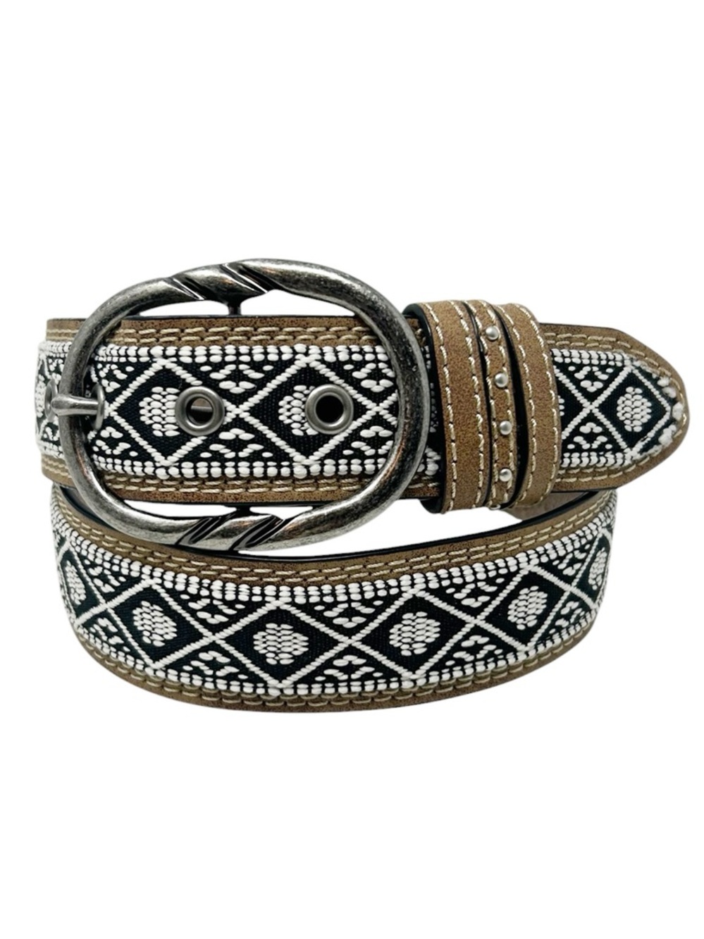 Genuine Leather Woven Design Belt